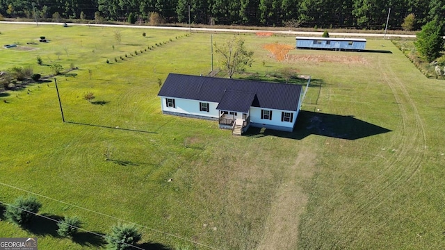 bird's eye view with a rural view