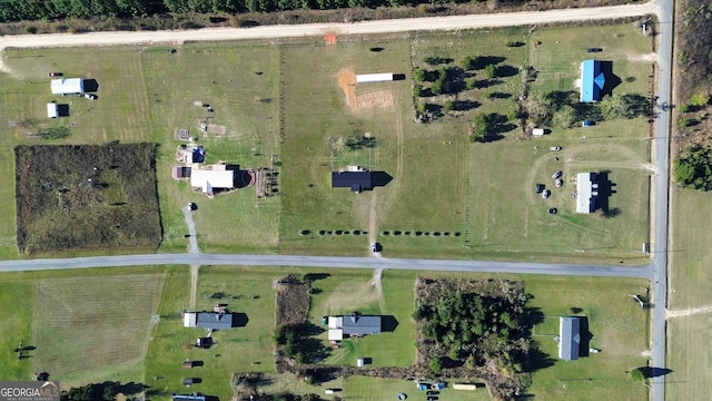 aerial view with a rural view