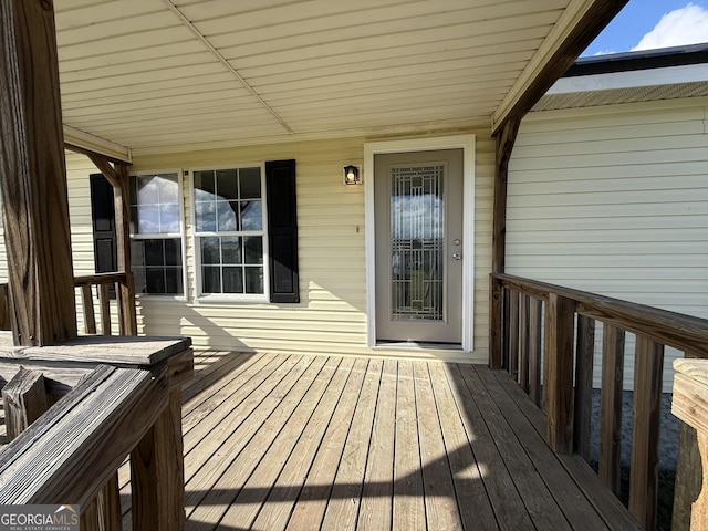 view of wooden terrace