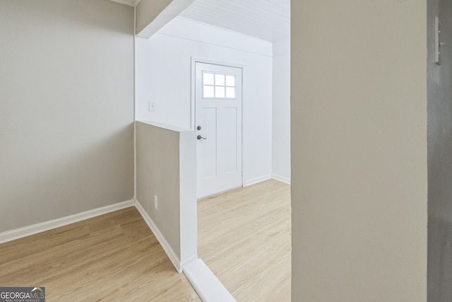 foyer featuring light hardwood / wood-style floors