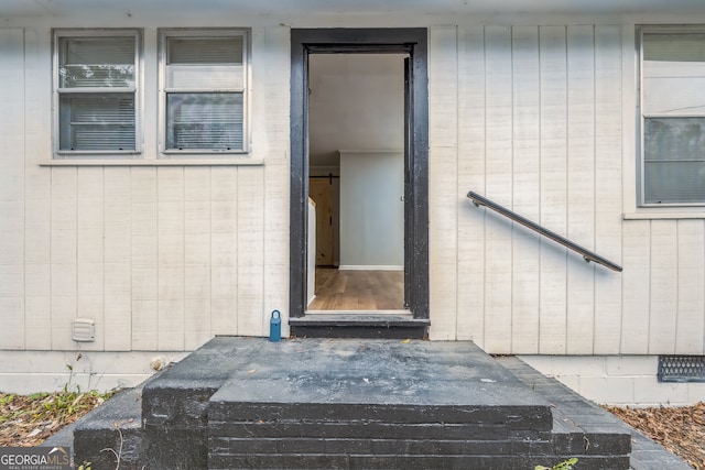 view of doorway to property