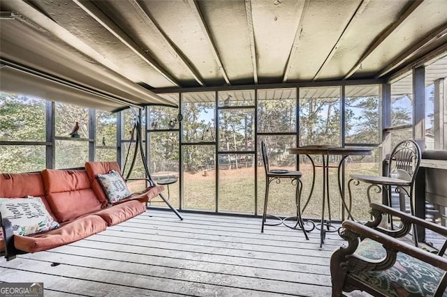 view of sunroom