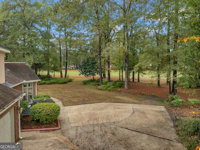 view of yard with a patio