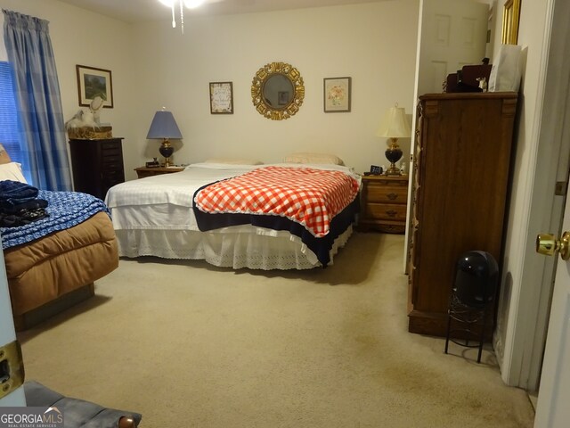 view of carpeted bedroom