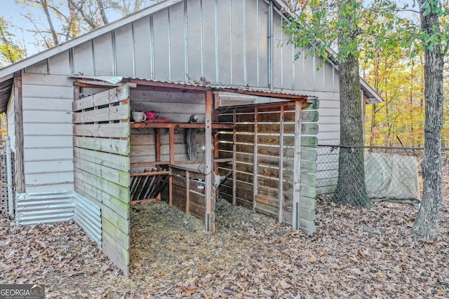 view of outdoor structure