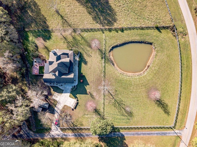 bird's eye view featuring a rural view