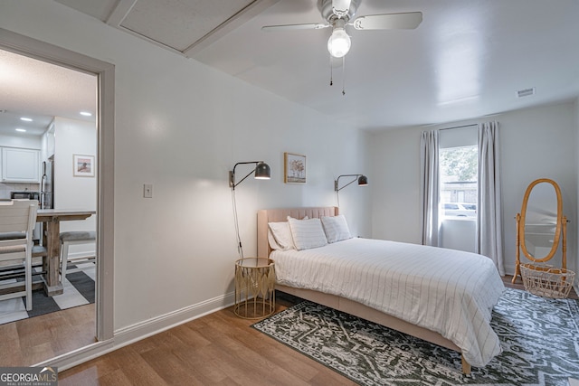 115 Lucian Cir, Savannah, GA 31406 - bedroom with wood finished floors, baseboards, a ceiling fan, and recessed lighting