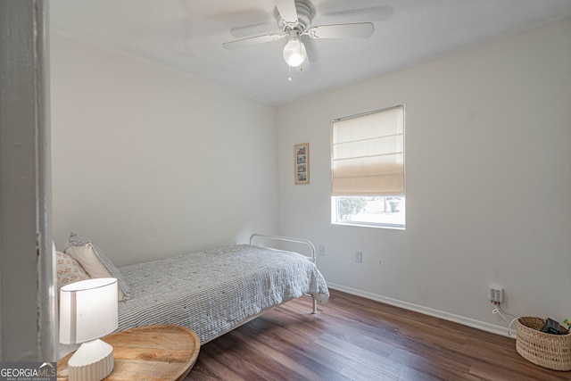115 Lucian Cir, Savannah, GA 31406 - bedroom with wood finished floors, baseboards, and ceiling fan
