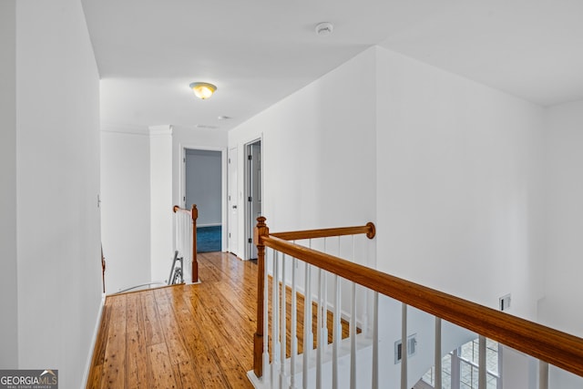 hallway featuring wood-type flooring