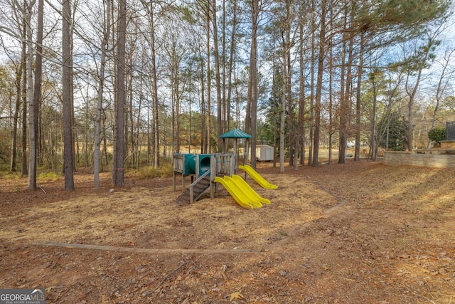 view of jungle gym