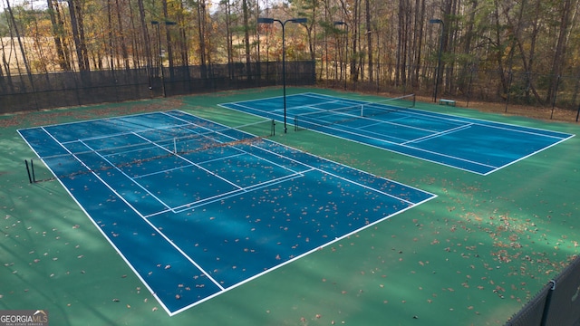 view of tennis court