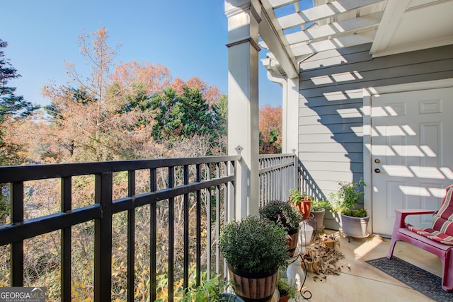 view of balcony