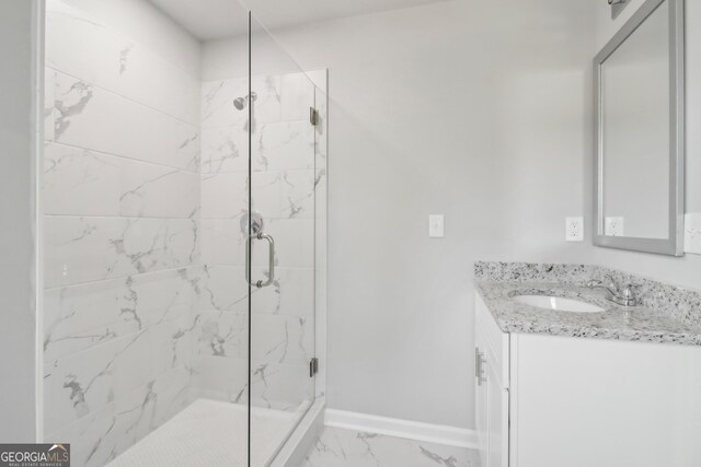 3102-B Brownstone Ln SE, Atlanta, GA 30354 - bathroom with vanity and a shower with door