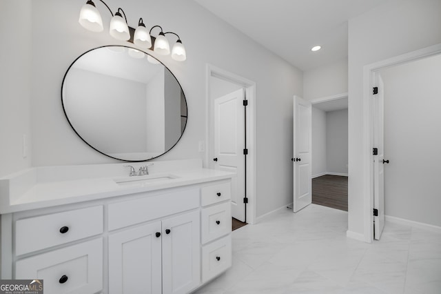 bathroom featuring vanity