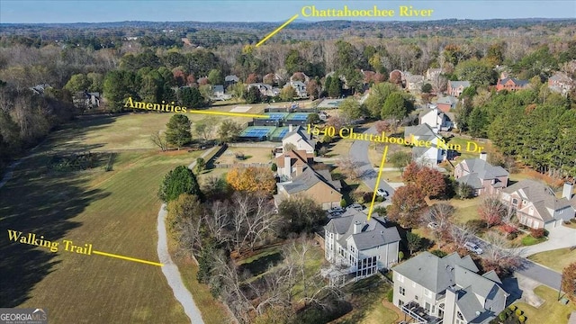 birds eye view of property