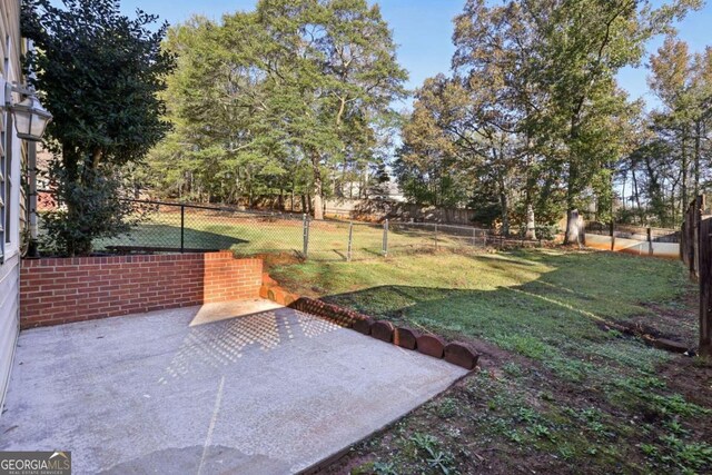 deck featuring a lawn and cooling unit