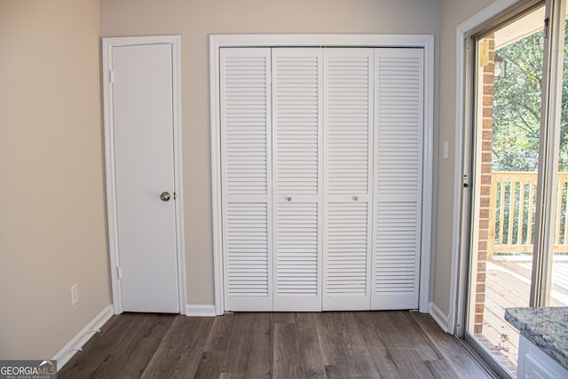 interior space featuring hardwood / wood-style floors