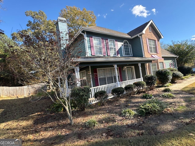 view of front facade with a porch