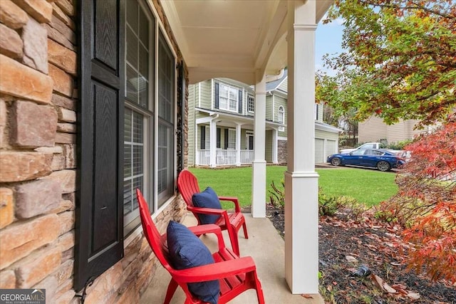 view of patio / terrace featuring a porch