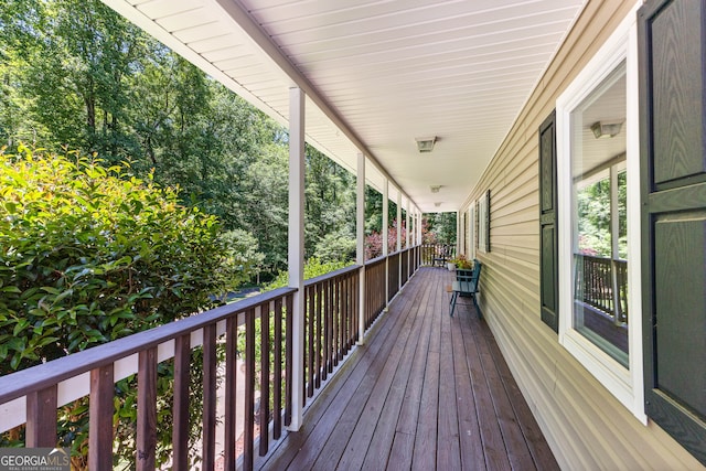 view of wooden terrace