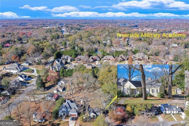 birds eye view of property