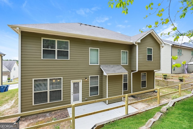 rear view of house featuring a patio area