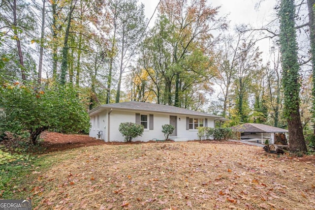 view of ranch-style home