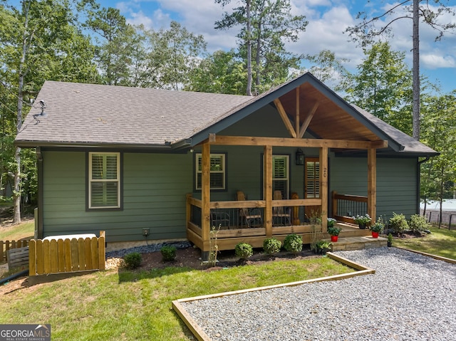 exterior space featuring covered porch