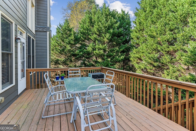 view of wooden deck