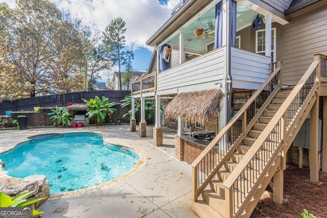 view of pool with a patio area