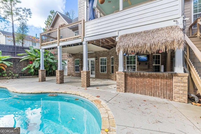 view of pool with a patio area