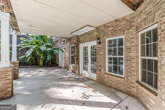 view of patio / terrace with french doors