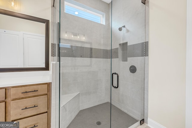 bathroom with walk in shower