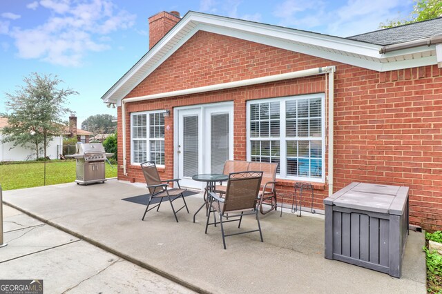 view of patio featuring area for grilling