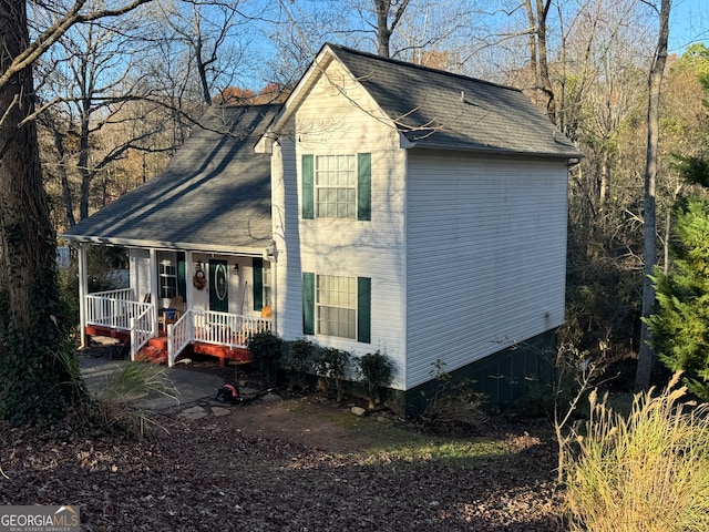 exterior space with a porch