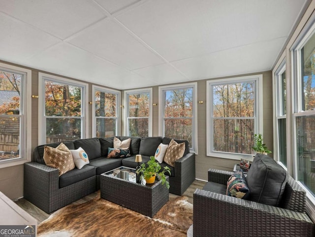 sunroom with a healthy amount of sunlight