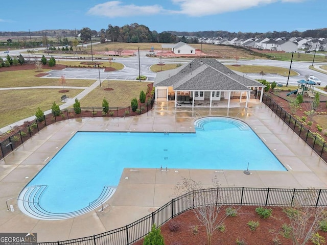 view of pool with a patio