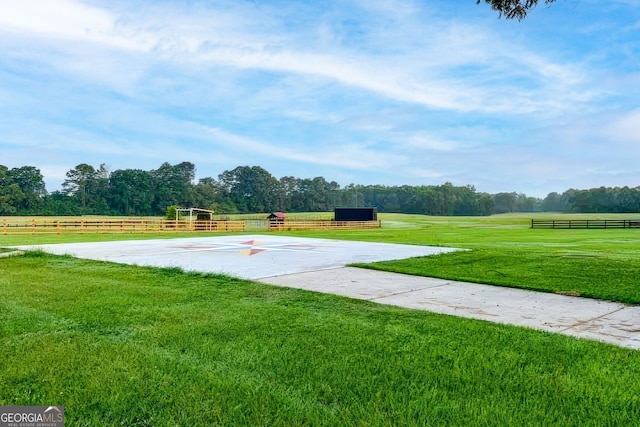 view of community featuring a rural view