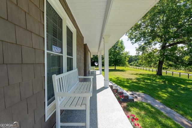 view of patio with covered porch