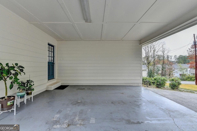 view of patio with a carport