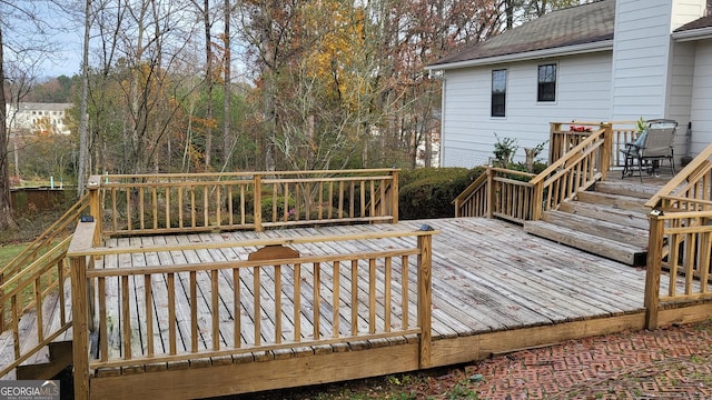 view of wooden deck