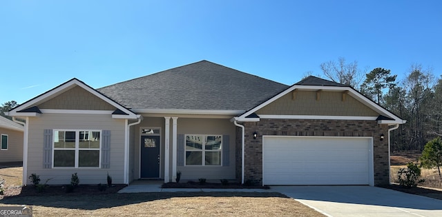 view of front facade with a garage