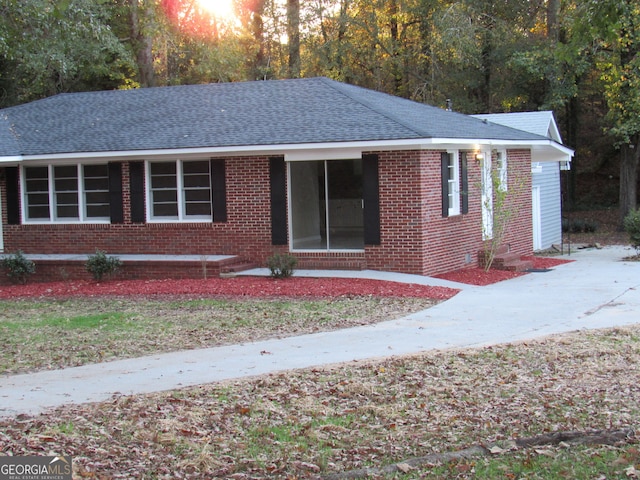 view of ranch-style home