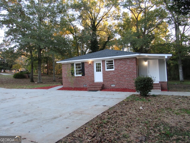 view of ranch-style home