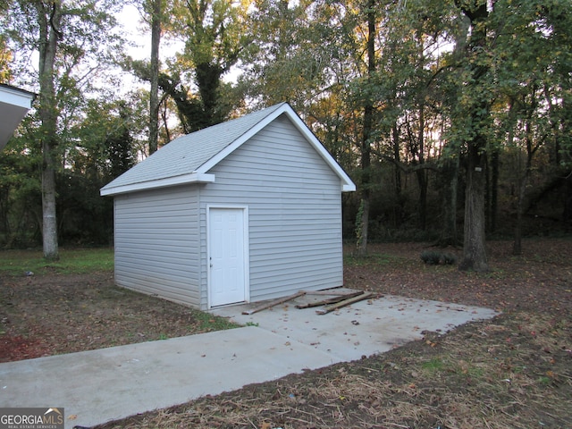 view of outdoor structure