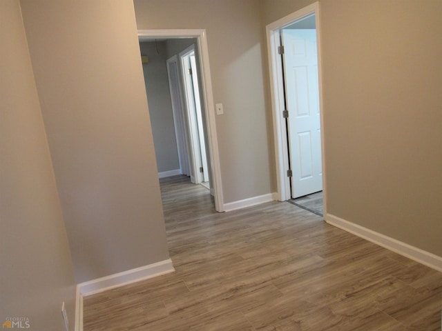 hall featuring light hardwood / wood-style floors