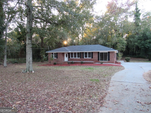 view of ranch-style home