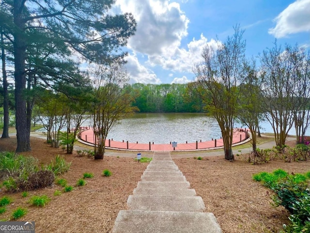 view of water feature