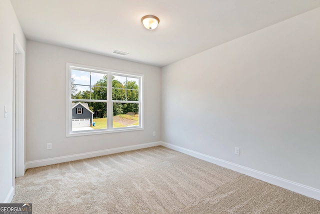 view of carpeted empty room