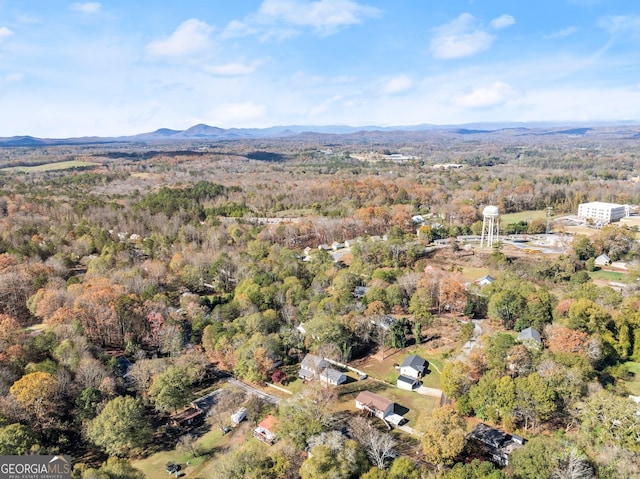 bird's eye view featuring a mountain view